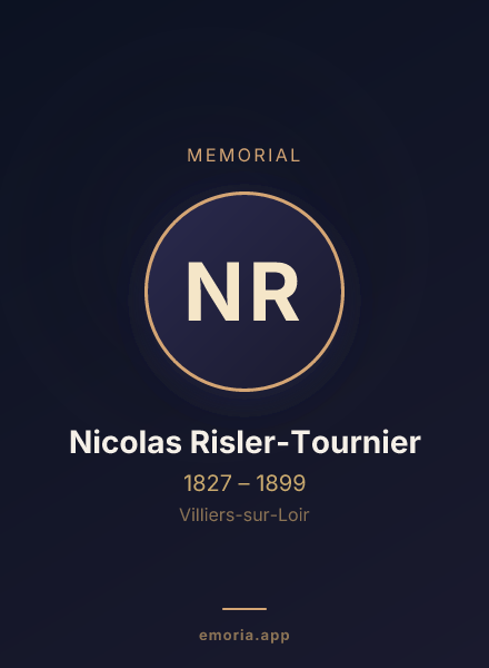 Memorial portrait of Nicolas Risler-Tournier