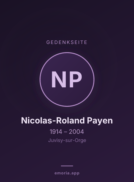 Gedenkportrait von Nicolas-Roland Payen