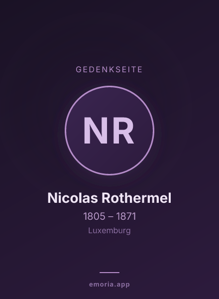 Gedenkportrait von Nicolas Rothermel