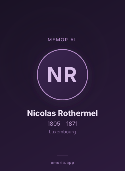 Memorial portrait of Nicolas Rothermel