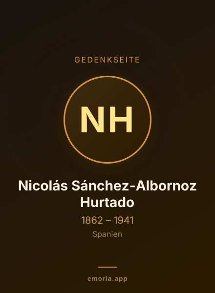 Gedenkportrait von Nicolás Sánchez-Albornoz Hurtado