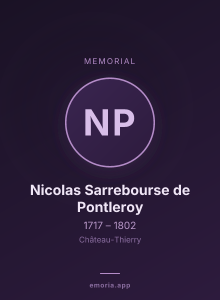Memorial portrait of Nicolas Sarrebourse de Pontleroy