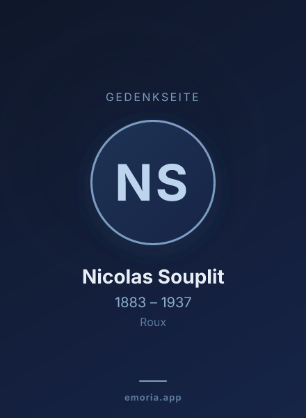Gedenkportrait von Nicolas Souplit