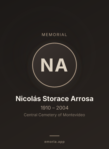Memorial portrait of Nicolás Storace Arrosa