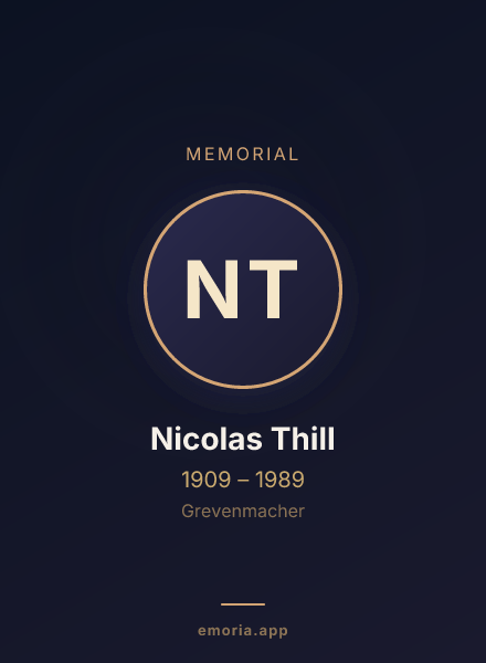 Memorial portrait of Nicolas Thill