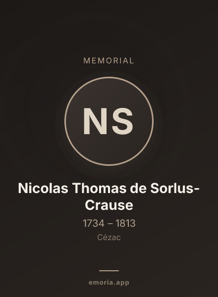 Memorial portrait of Nicolas Thomas de Sorlus-Crause