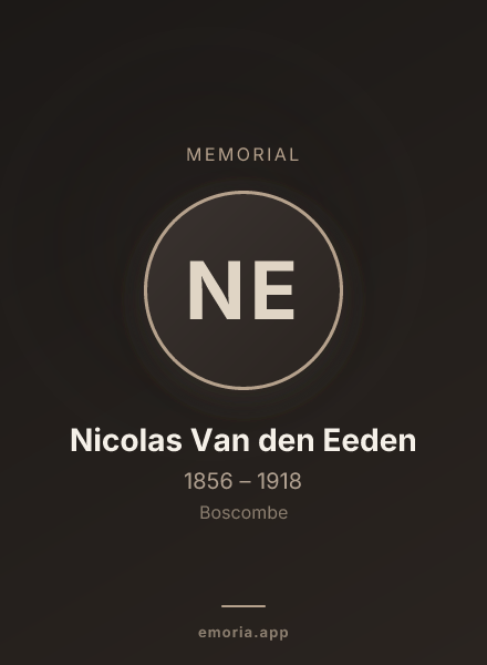 Memorial portrait of Nicolas Van den Eeden
