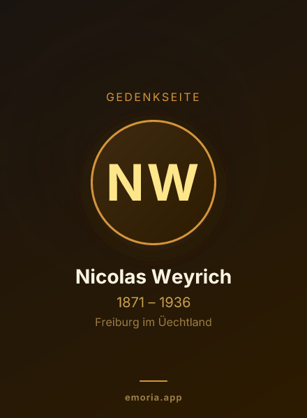 Gedenkportrait von Nicolas Weyrich