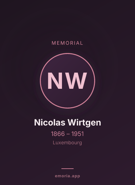 Memorial portrait of Nicolas Wirtgen