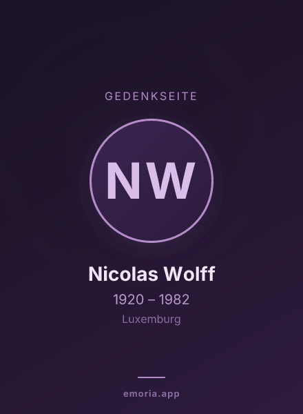 Gedenkportrait von Nicolas Wolff