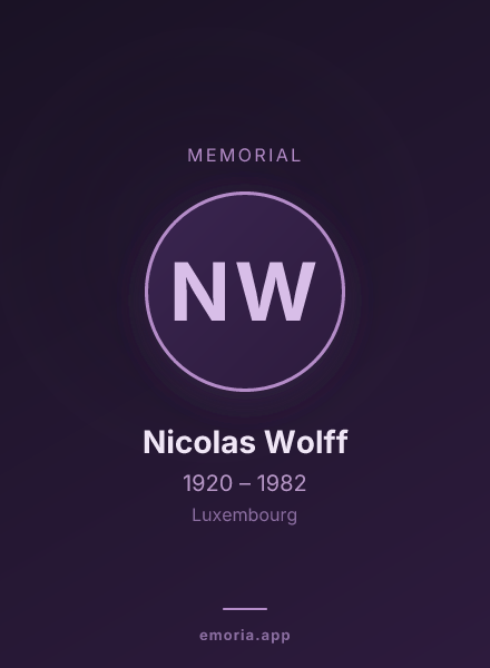 Memorial portrait of Nicolas Wolff