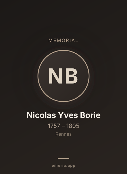 Memorial portrait of Nicolas Yves Borie