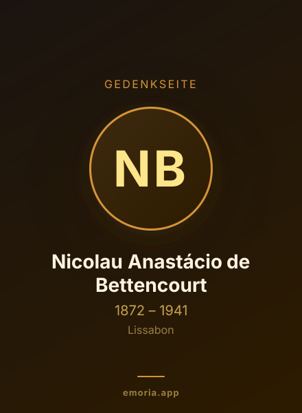Gedenkportrait von Nicolau Anastácio de Bettencourt