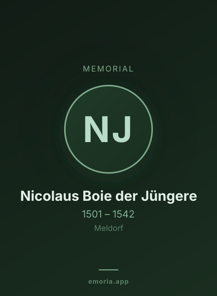 Memorial portrait of Nicolaus Boie der Jüngere