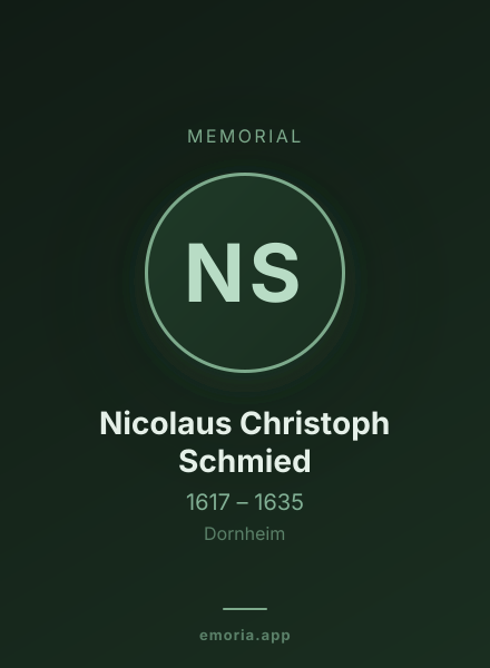 Memorial portrait of Nicolaus Christoph Schmied