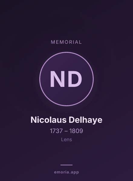 Memorial portrait of Nicolaus Delhaye