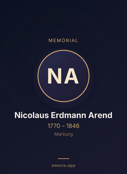 Memorial portrait of Nicolaus Erdmann Arend