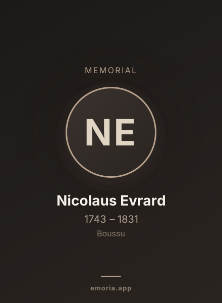 Memorial portrait of Nicolaus Evrard