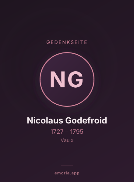 Gedenkportrait von Nicolaus Godefroid
