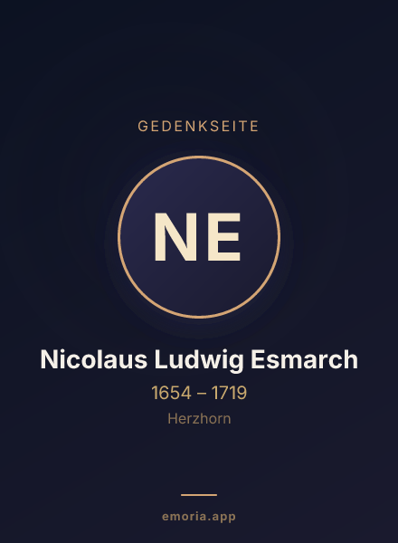Gedenkportrait von Nicolaus Ludwig Esmarch