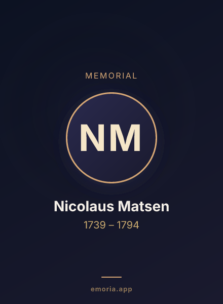 Memorial portrait of Nicolaus Matsen