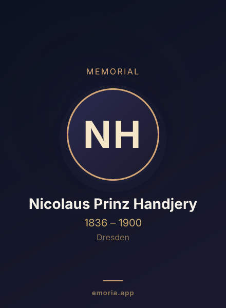 Memorial portrait of Nicolaus Prinz Handjery