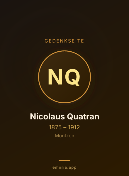 Gedenkportrait von Nicolaus Quatran