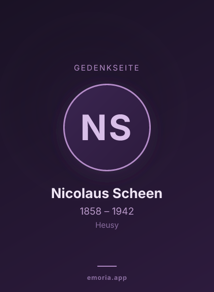 Gedenkportrait von Nicolaus Scheen