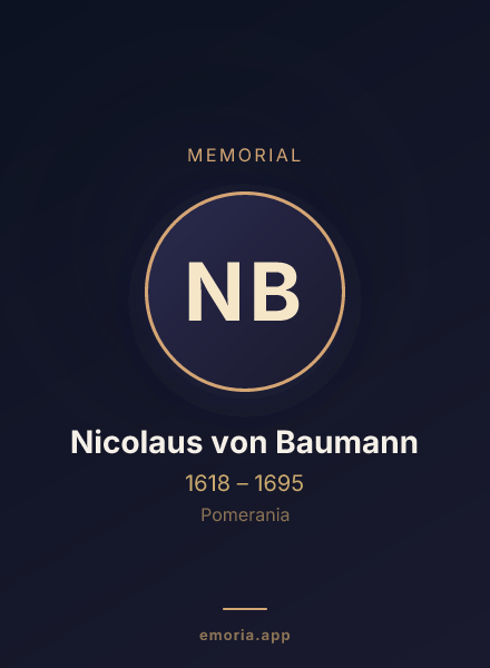 Memorial portrait of Nicolaus von Baumann