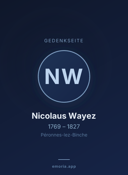 Gedenkportrait von Nicolaus Wayez