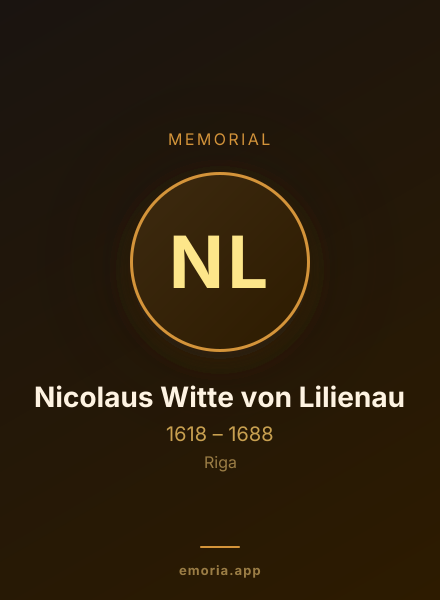 Memorial portrait of Nicolaus Witte von Lilienau