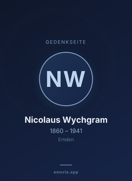 Gedenkportrait von Nicolaus Wychgram