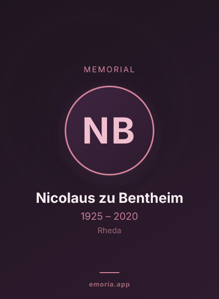 Memorial portrait of Nicolaus zu Bentheim