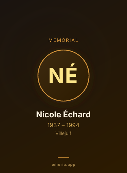 Memorial portrait of Nicole Échard