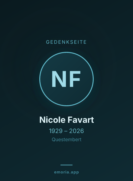 Gedenkportrait von Nicole Favart