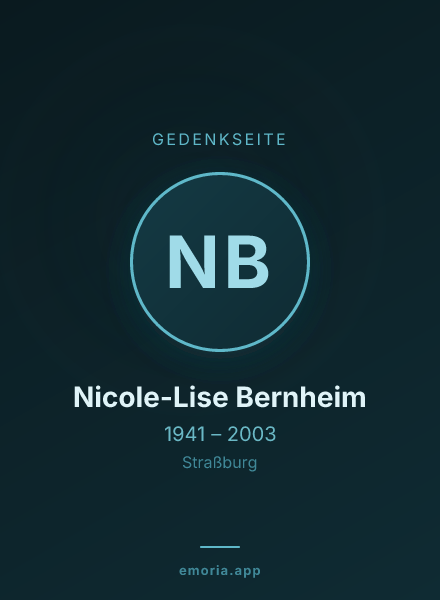 Gedenkportrait von Nicole-Lise Bernheim