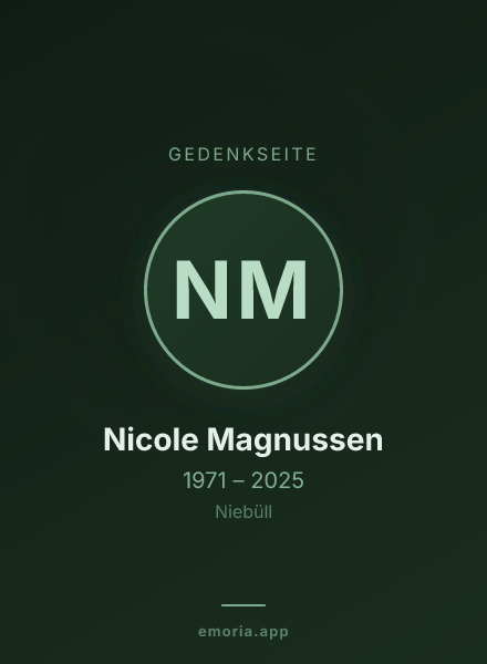 Gedenkportrait von Nicole Magnussen