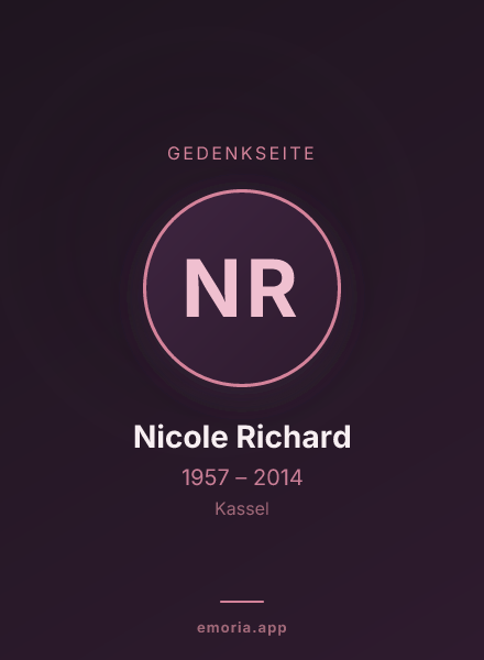 Gedenkportrait von Nicole Richard
