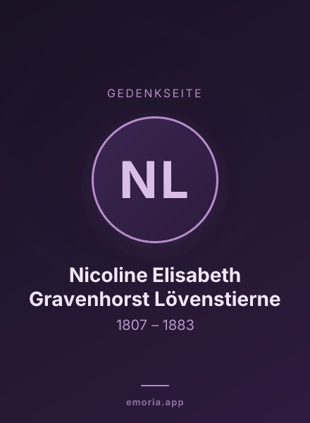 Gedenkportrait von Nicoline Elisabeth Gravenhorst Lövenstierne