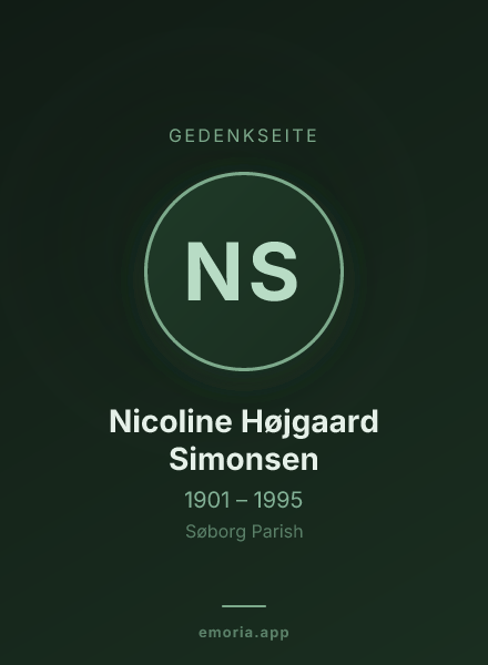 Gedenkportrait von Nicoline Højgaard Simonsen