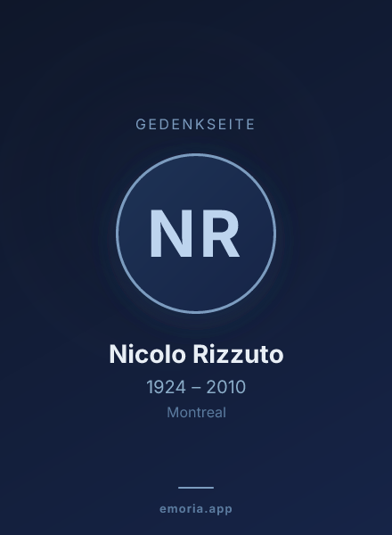 Gedenkportrait von Nicolo Rizzuto