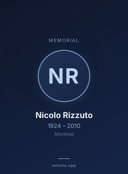 Memorial portrait of Nicolo Rizzuto