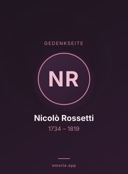Gedenkportrait von Nicolò Rossetti