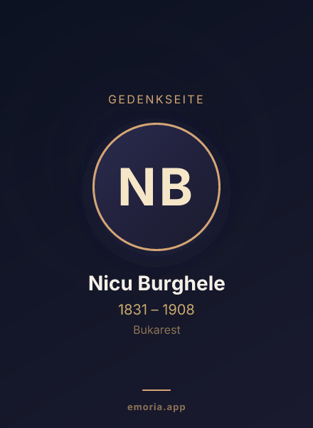 Gedenkportrait von Nicu Burghele