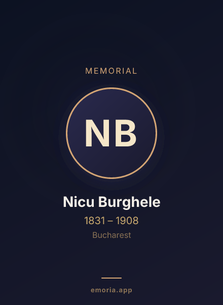 Memorial portrait of Nicu Burghele