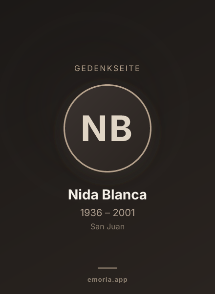 Gedenkportrait von Nida Blanca