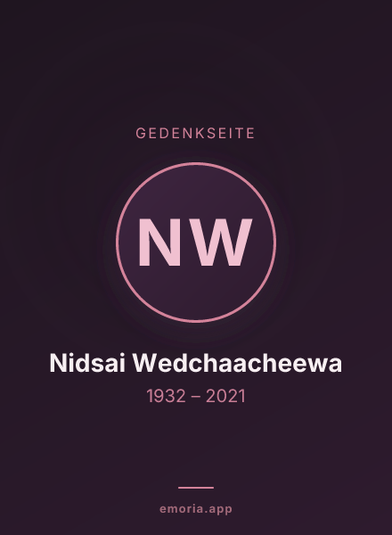 Gedenkportrait von Nidsai Wedchaacheewa