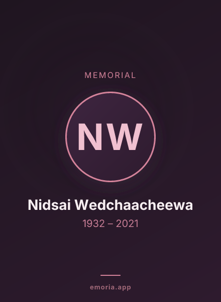 Memorial portrait of Nidsai Wedchaacheewa