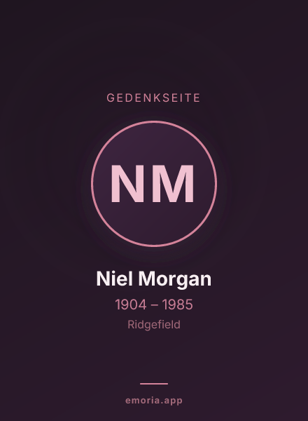 Gedenkportrait von Niel Morgan