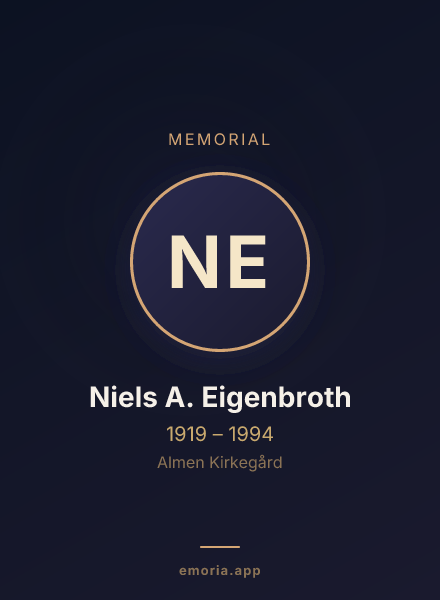 Memorial portrait of Niels A. Eigenbroth